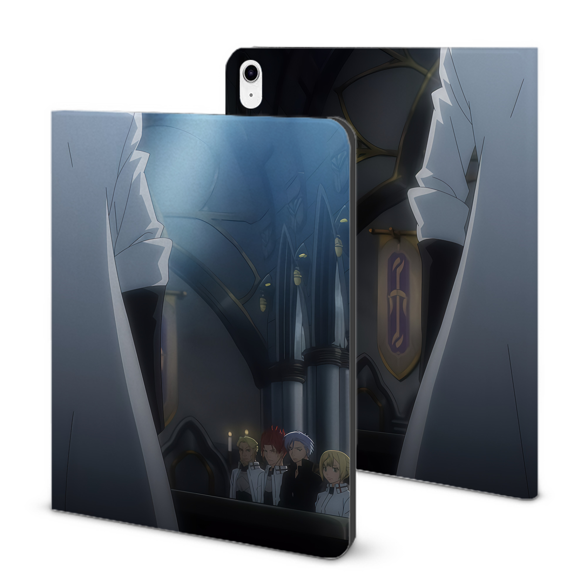 （画像用） 転スラ Regarding Reincarnated to Slime IPad ケース ブック型 PUレザー TPU 耐衝撃 軽量 薄型 ペン収納なし 全面保護 IPad 各モデル対応